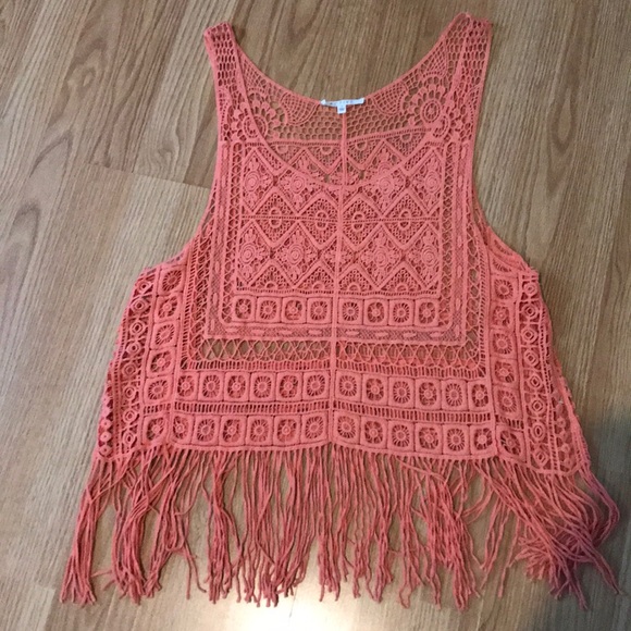 Tops - Crochet Coral Tank